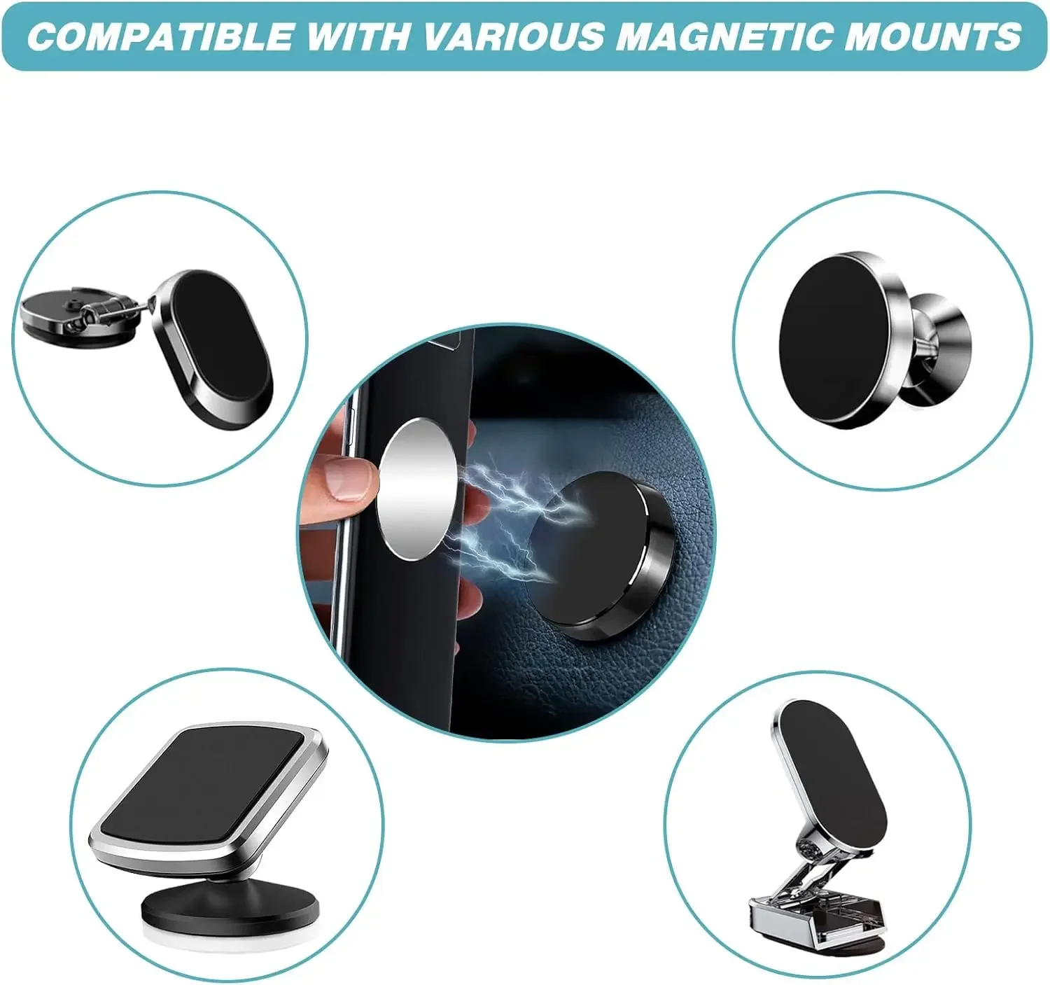 1/50Pcs Ultra Thin Metal Plate - đánh giá và giá Car Phone Holder
